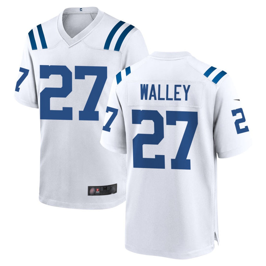 IN.Colts #27 Justin Walley Player White Home Game BALCE Stitched Jerseys