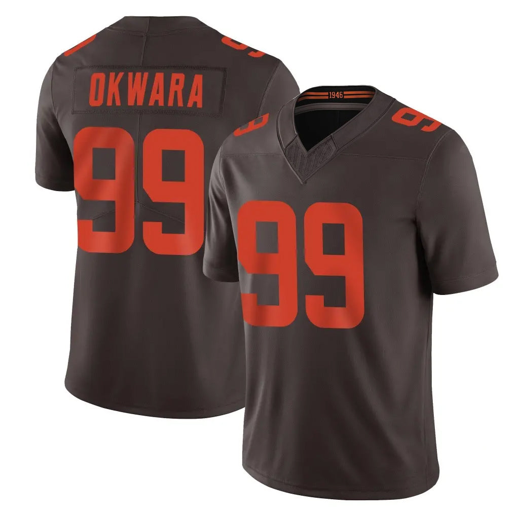 C.Browns #99 Julian Okwara Player Brown Limited Vapor F.U.S.E. Alternate Game BALCE Stitched Jerseys