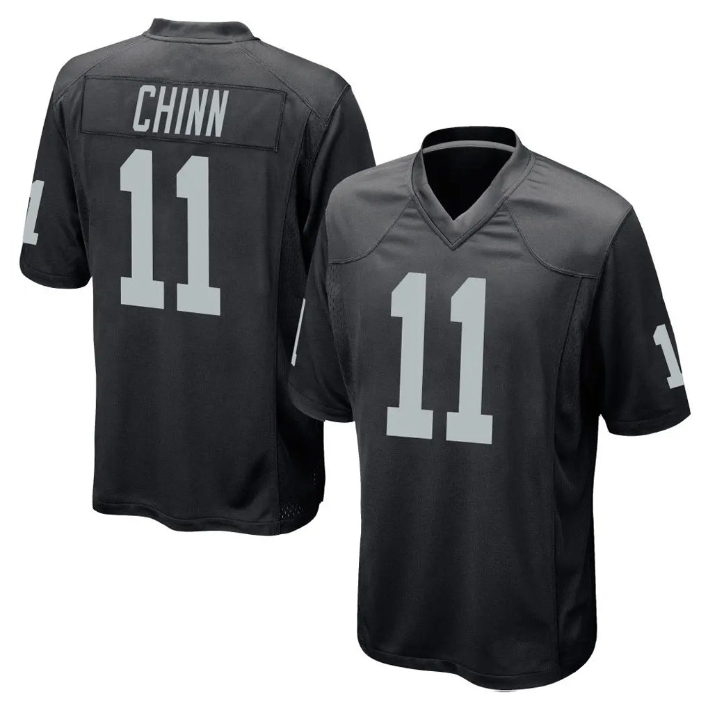 LV.Raiders #11 Jeremy Chinn Player Black Home Game BALCE Stitched Jerseys