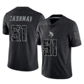 M.Vikings #51 Blake Cashman Player Black Reflective LImited Home Game BALCE Stitched Jerseys