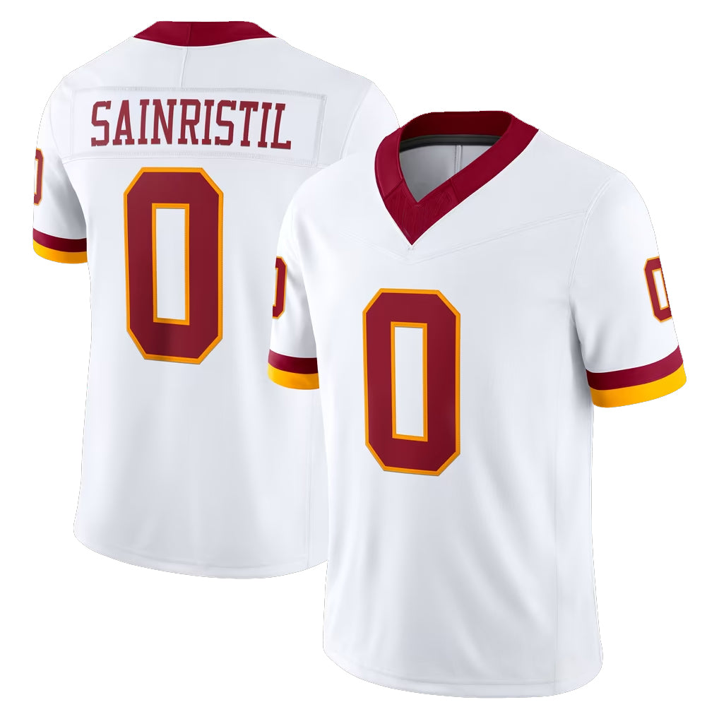 W.Commanders #0 Mike Sainristil Player White Limited Vapor F.U.S.E. Home Game BALCE Stitched Jerseys