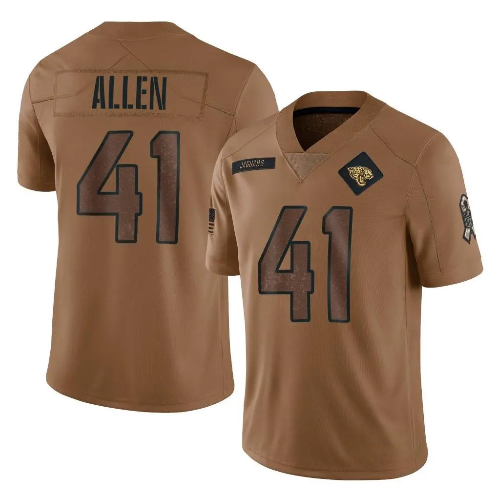 J.Jaguars #41 Josh Hines-Allen Player Brown Salute To Service Limited BALCE Stitched Jerseys