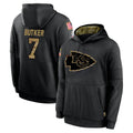 KC.Chiefs #7 Harrison Butker Player Black Salute to Service Hoodies Limited Game BALCE Stitched Jerseys