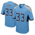 T.Titans #33 Cedric Gray Player Light Blue Home Game BALCE Stitched Jerseys