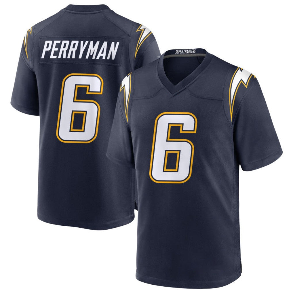 LA.Chargers #6 Denzel Perryman Player Navy Alternate Home Game BALCE Stitched Jerseys