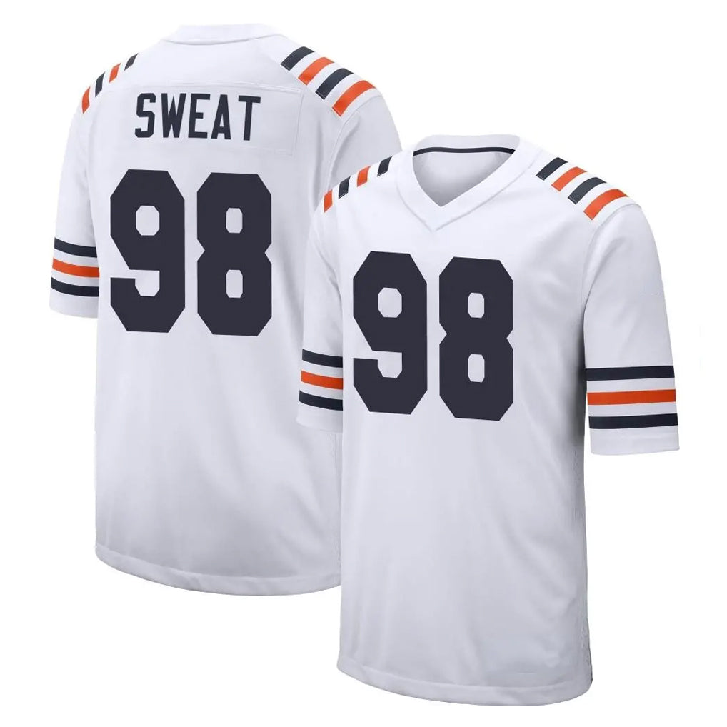 C.Bears #98 Montez Sweat Player White Classic Home Game BALCE Stitched Jerseys