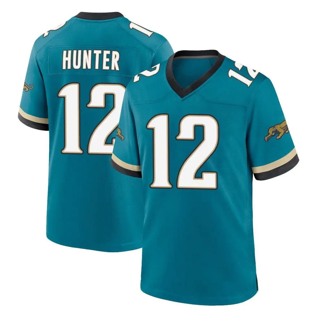 J.Jaguars #12 Travis Hunter Player Teal Prowler Throwback Limited Home Game BALCE Stitched Jerseys
