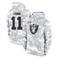 LV.Raiders #11 Jeremy Chinn Player Arctic Camo Salute to Service Hoodies Limited Game BALCE Stitched Jerseys