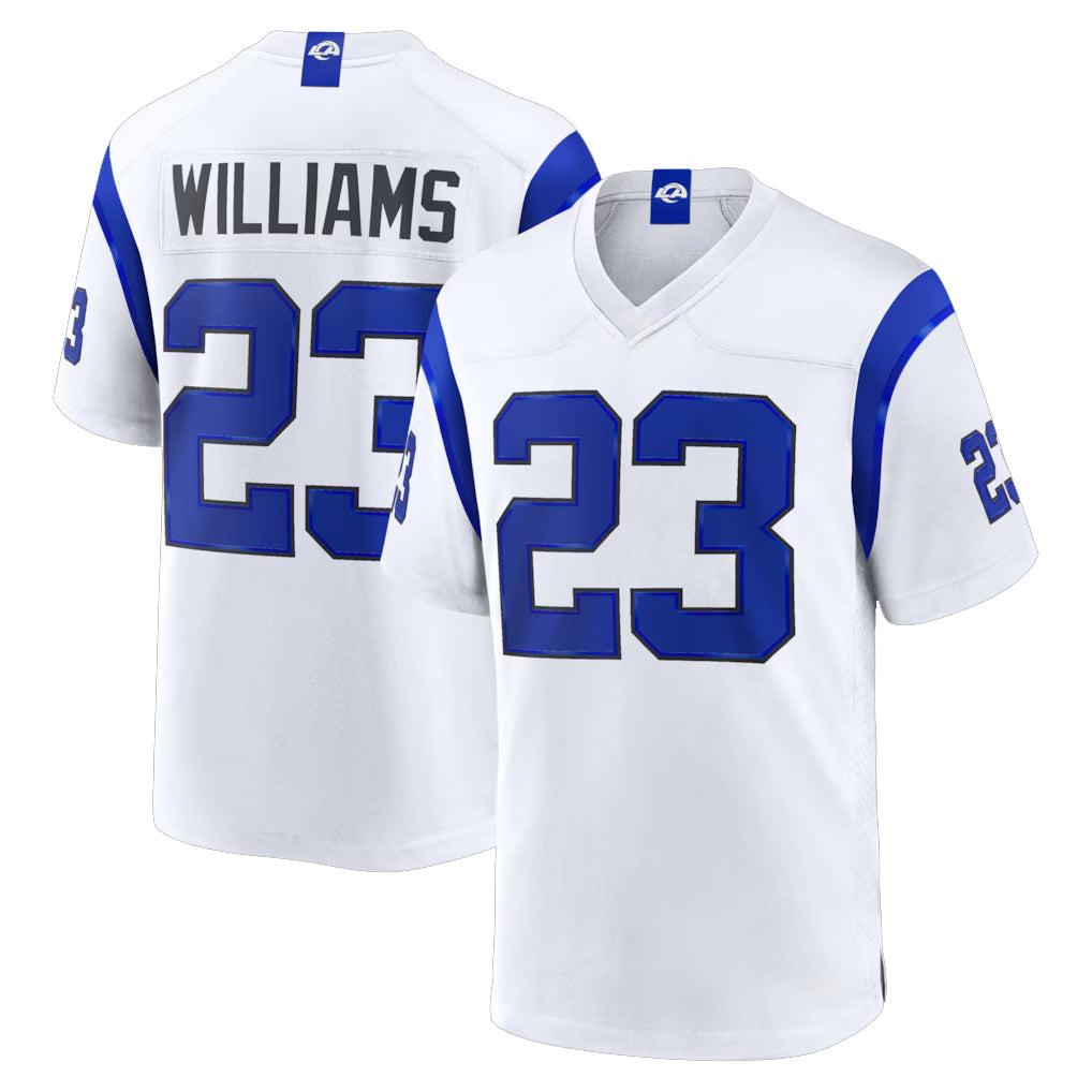 LA.Rams #23 Kyren Williams Player Fearsome White Home Game BALCE Stitched Jerseys