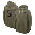 T.Titans #51 Austin Schlottmann Player Olive Salute to Service Hoodies Home Game BALCE Stitched Jerseys