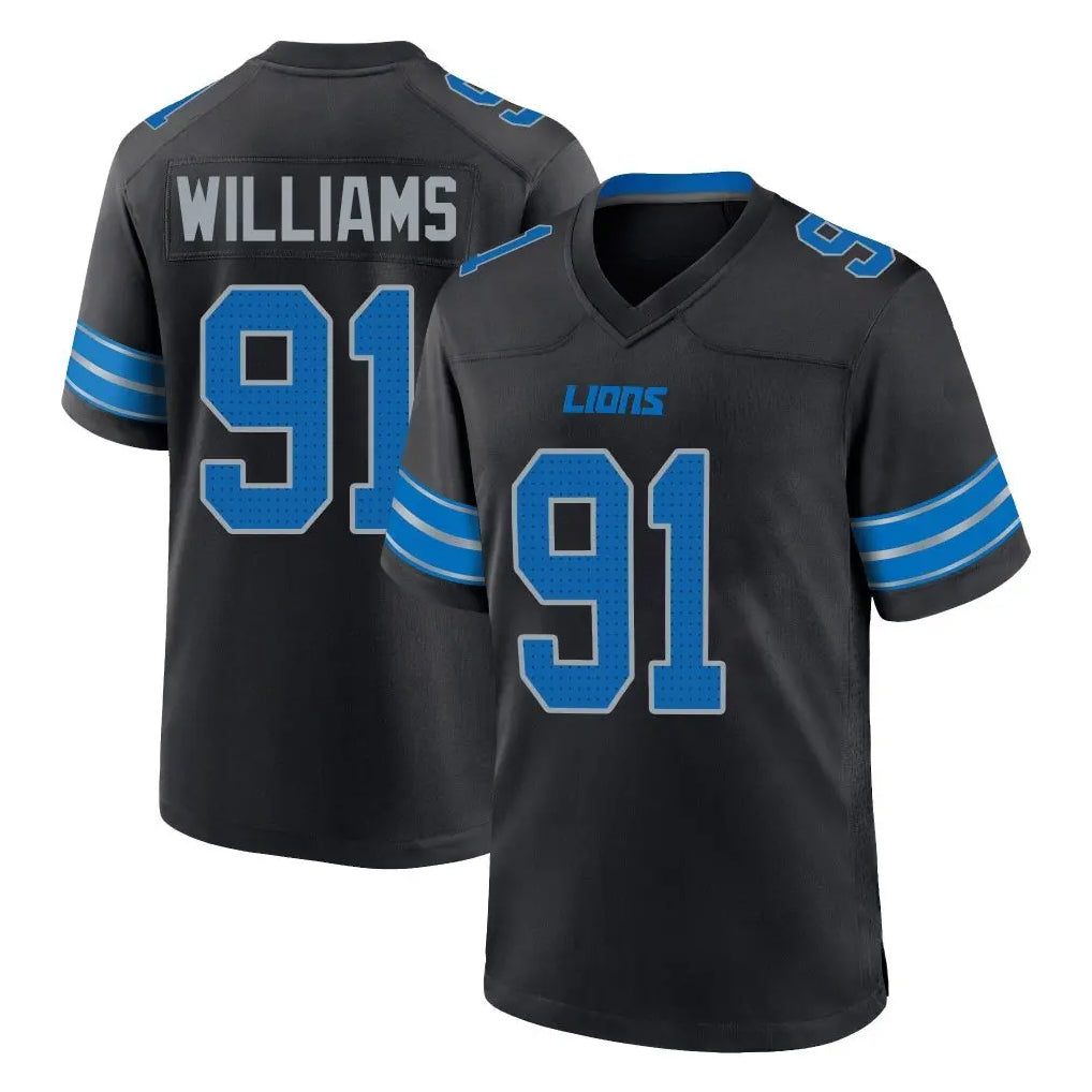 D.Lions #91 Tyleik Williams Player Black Alternate Home Game BALCE Stitched Jerseys