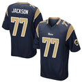 LA.Rams #77 Alaric Jackson Player Navy Home Game BALCE Stitched Jerseys