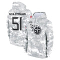 T.Titans #51 Austin Schlottmann Player Camo Arctic Salute to Service Pullover Hoodies Home Game BALCE Stitched Jerseys