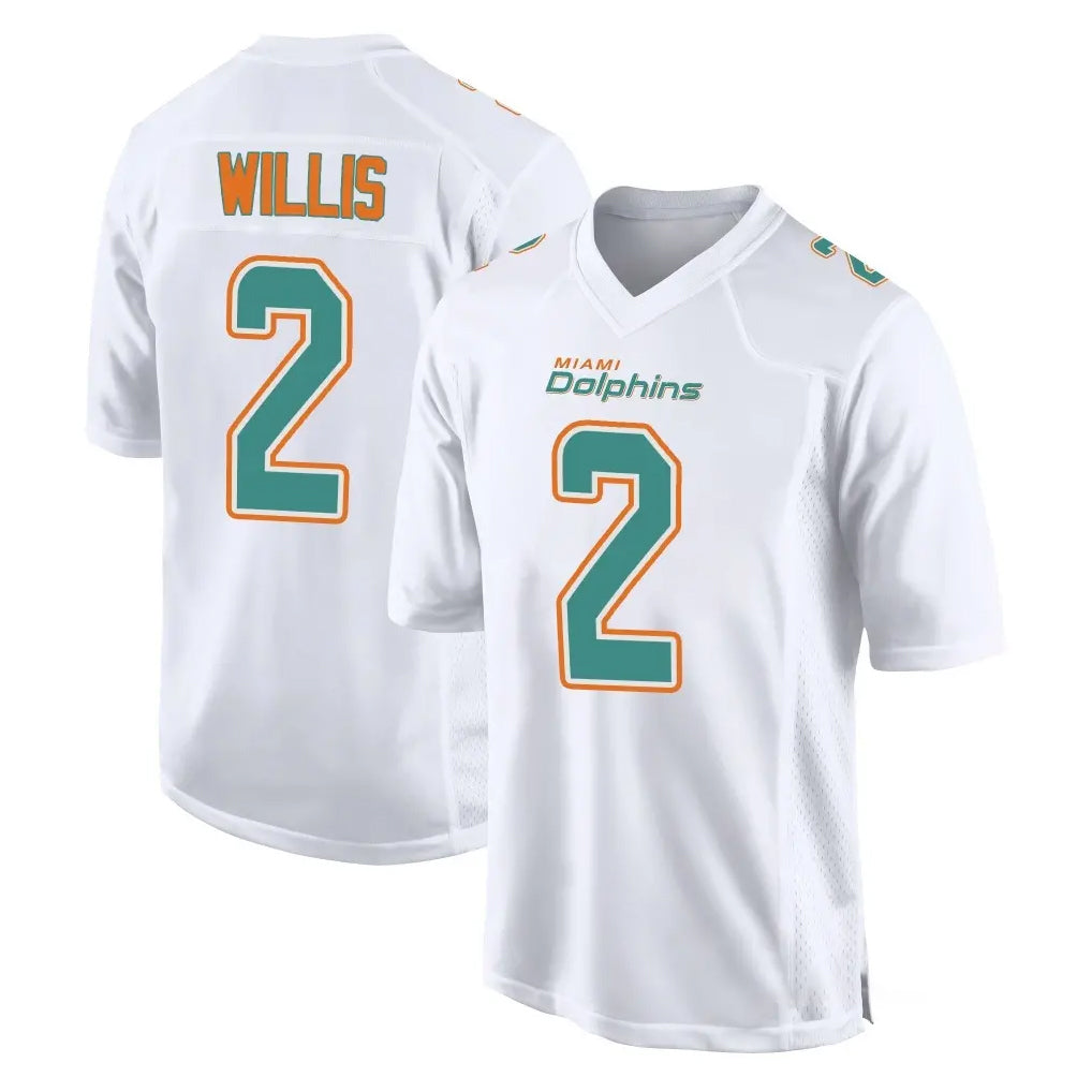 M.Dolphins #2 Malik Willis Player White Fashion Home Game BALCE Stitched Jerseys