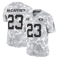 SF.49ers #23 Christian McCaffrey Player Arctic Camo Limited Salute To Service Home Game BALCE Stitched Jerseys