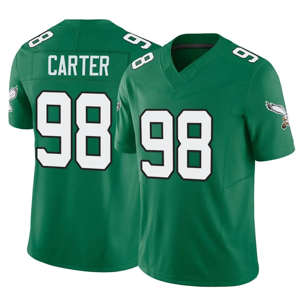 P.Eagles #98 Jalen Carter Player Green Kelly Alternate Vapor F.U.S.E. Home Game BALCE Stitched Jerseys