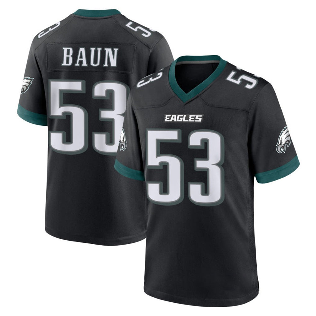P.Eagles #53 Zack Baun Player Black Game Home BALCE Stitched Jerseys