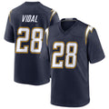 LA.Chargers #28 Kimani Vidal Player Navy Alternate Home Game BALCE Stitched Jerseys