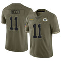 GB.Packers #11 Jayden Reed Player Olive Salute To Service Limited BALCE Stitched Jerseys