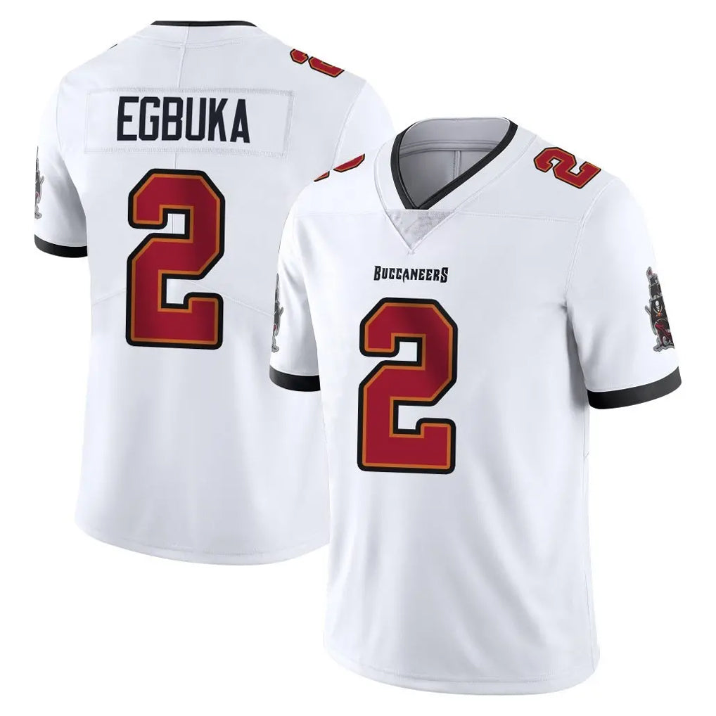 TB.Buccaneers #2 Emeka Egbuka Player White Limited Vapor Untouchable Home Game BALCE Stitched Jerseys