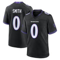 B.Ravens #0 Roquan Smith Player Black Home Game BALCE Stitched Jerseys