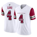 W.Commanders #4 Frankie Luvu Player White Vapor F.U.S.E. Limited Home Game BALCE Stitched Jerseys