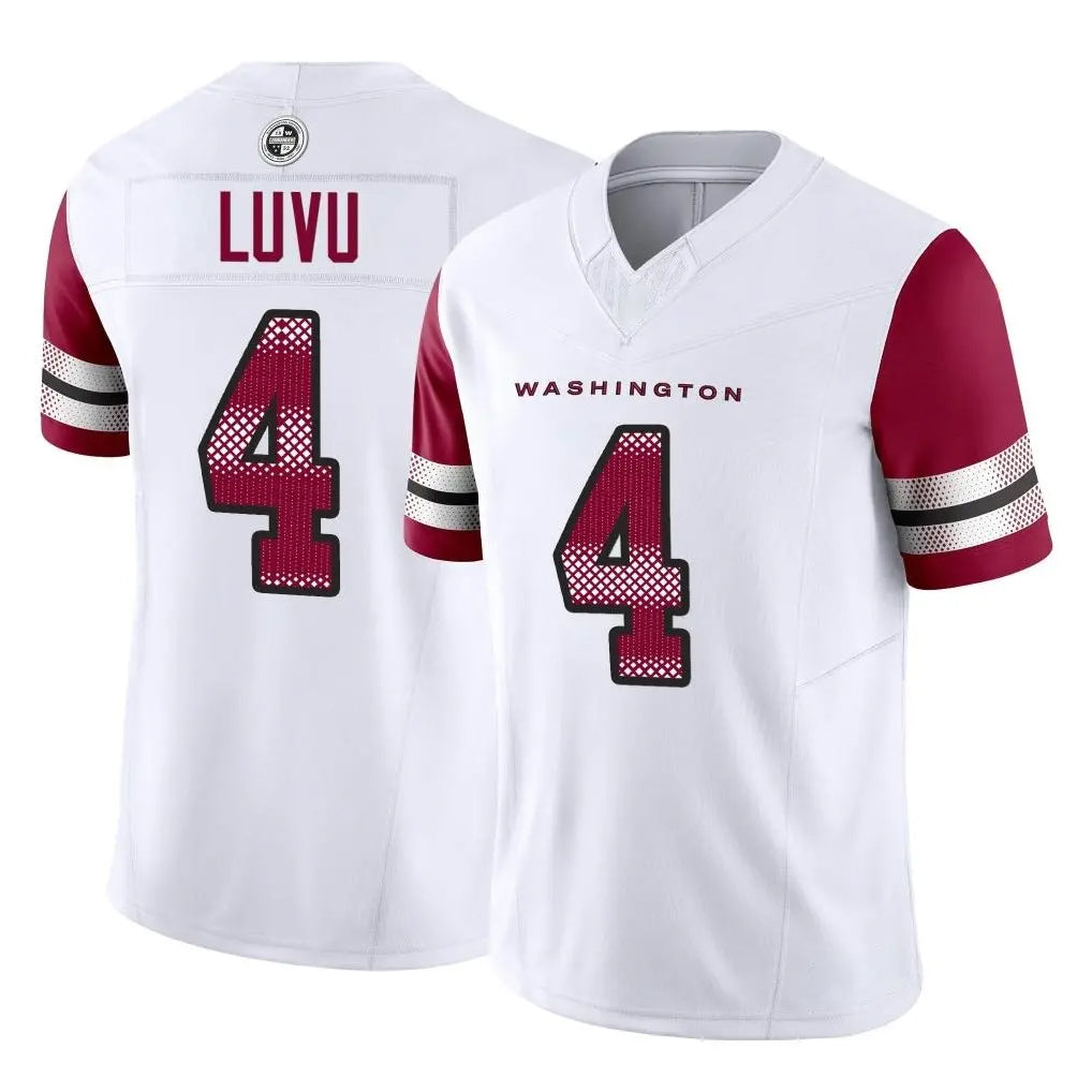 W.Commanders #4 Frankie Luvu Player White Vapor F.U.S.E. Limited Home Game BALCE Stitched Jerseys