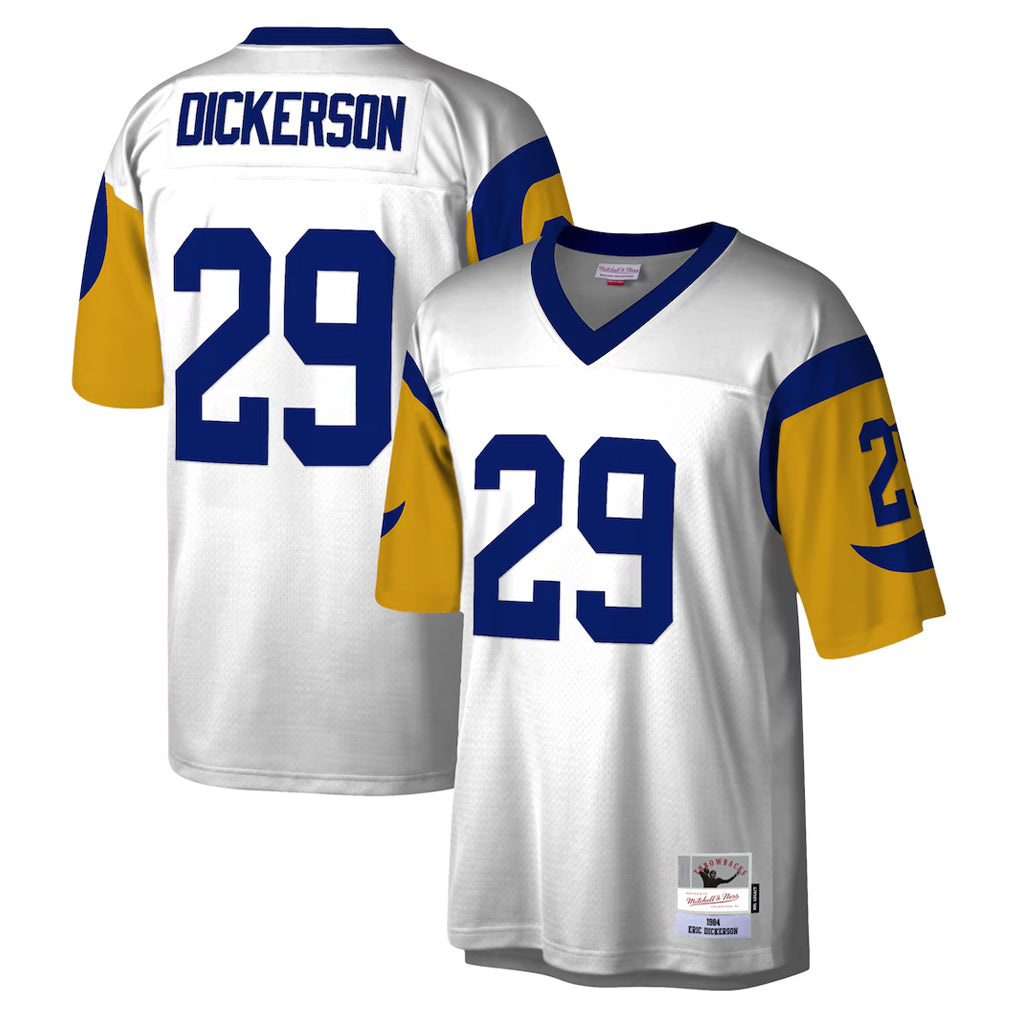 LA.Rams #29 Eric Dickerson Player White Mitchell & Ness Legacy Replica BALCE Stitched Jerseys