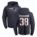 NE.Patriots #38 Rhamondre Stevenson Player Navy LOGO Pullover Hoodies Home Game BALCE Stitched Jerseys
