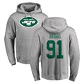 NY.Jets #91 Jowon Briggs Player Gray LOGO Pullover Hoodies Limited Game BALCE Stitched Jerseys