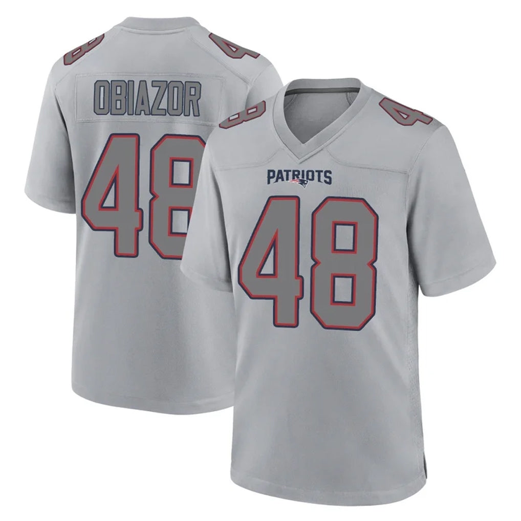 NE.Patriots #48 Namdi Obiazor Player Gray Fashion Limited Home Game BALCE Stitched Jerseys