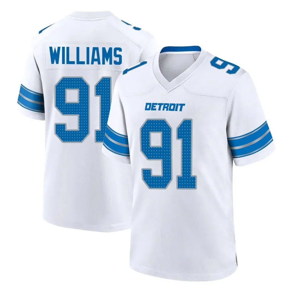 D.Lions #91 Tyleik Williams Player White Alternate Home Game BALCE Stitched Jerseys