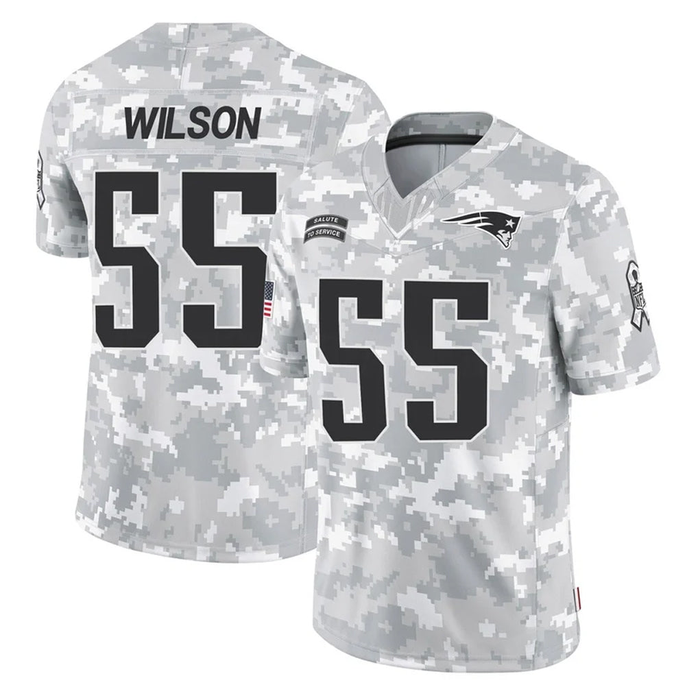 NE.Patriots #55 Jared Wilson Player Arctic Camo Salute To Service Limited Game BALCE Stitched Jerseys