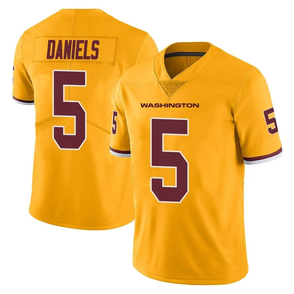 W.Commanders #5 Jayden Daniels Player Gold Limited Color Rush Home Game BALCE Stitched Jerseys