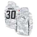 LA.Chargers #30 Alec Ingold Player Arctic Camo Salute to Service Hoodies Limited Game BALCE Stitched Jerseys