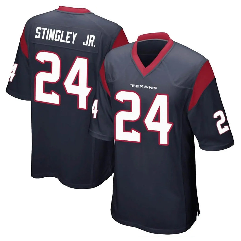 H.Texans #24 Derek Stingley Jr. Player Navy Home Game BALCE Stitched Jerseys