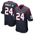 H.Texans #24 Derek Stingley Jr. Player Navy Home Game BALCE Stitched Jerseys