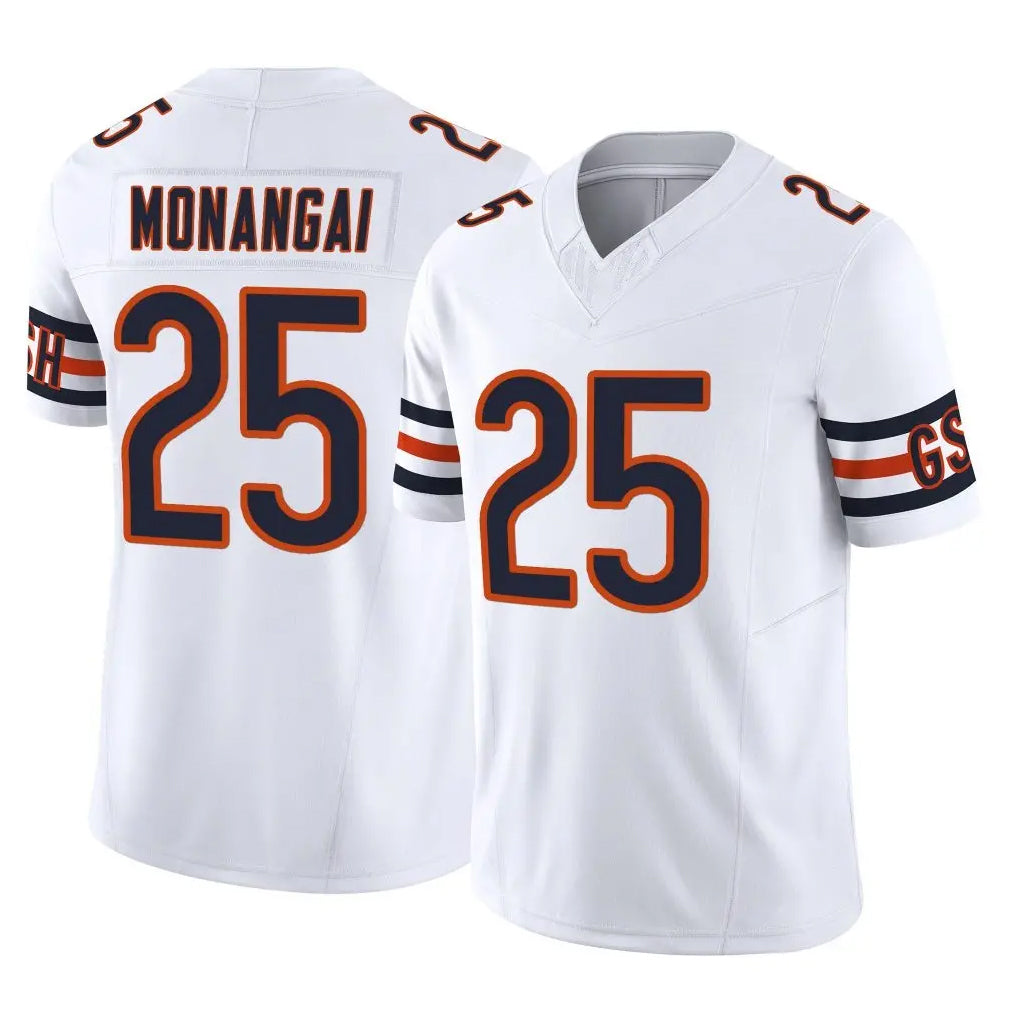 C.Bears #25 Kyle Monangai Player White Vapor F.U.S.E. Limited Home Game BALCE Stitched Jerseys