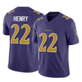 B.Ravens #22 Derrick Henry Player Purple Limited Home Game BALCE Stitched Jerseys