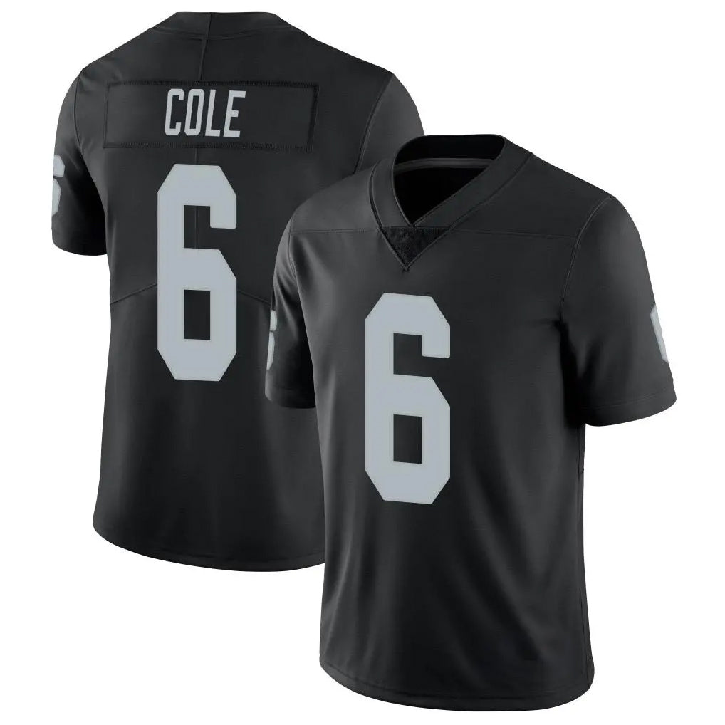 LV.Raiders #6 A.J. Cole Player Black Limited Vapor Untouchable Home Game BALCE Stitched Jerseys