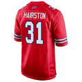 B.Bills #31 Maxwell Hairston Player Red Home Game BALCE Stitched Jerseys