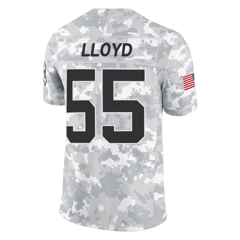 C.Panthers #55 Devin Lloyd Player Arctic Camo Salute to Service Limited Game BALCE Stitched Jerseys