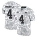 D.Cowboys #4 Dak Prescott Player Arctic Camo Salute to Service Limited Home Game BALCE Stitched Jerseys