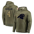 C.Panthers #4 Tetairoa McMillan Player Olive Salute to Service Hoodies BALCE Stitched Jerseys