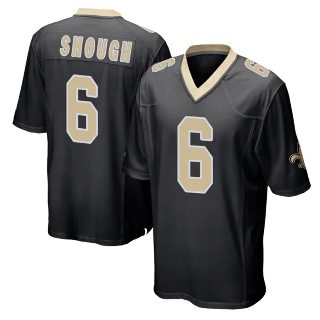 NO.Saints #6 Tyler Shough Player Black Home Game BALCE Stitched Jerseys