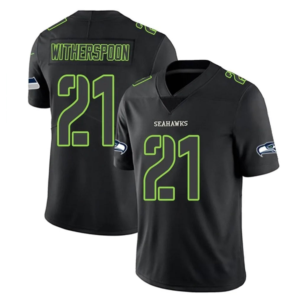 S.Seahawks #21 Devon Witherspoon Player Black Impact Limited Home Game BALCE Stitched Jerseys