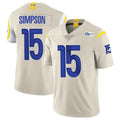 LA.Rams #15 Ty Simpson Player Bone Limited Vapor Home Game BALCE Stitched Jerseys