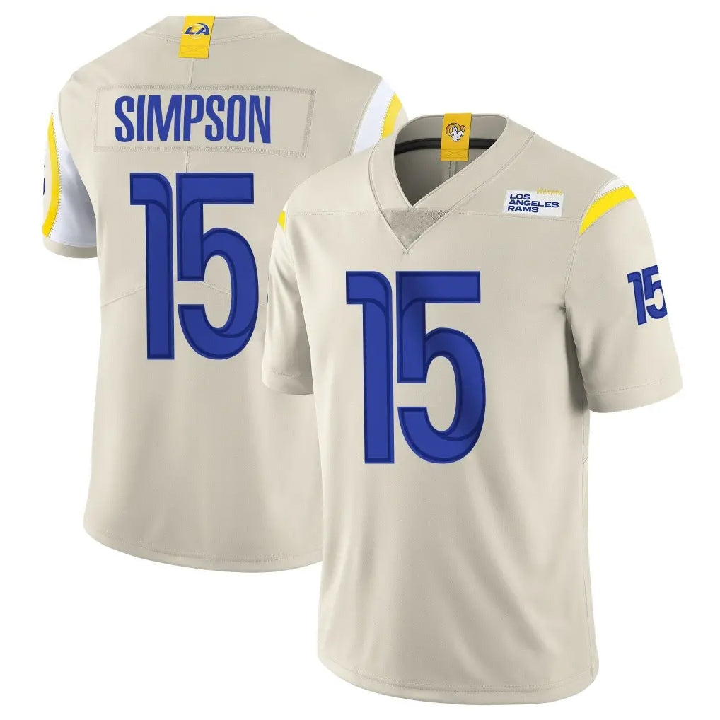 LA.Rams #15 Ty Simpson Player Bone Limited Vapor Home Game BALCE Stitched Jerseys