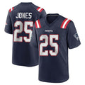 NE.Patriots #25 Marcus Jones Player Navy Home Game BALCE Stitched Jerseys