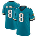 J.Jaguars #8 Mark Brunell?Player Teal Prowler Throwback Limited Home Game BALCE Stitched Jerseys